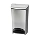 Umbra Metalla 12-Gallon Polypropylene Step Can, Nickel Umbra Metalla 12-Gallon Polypropylene Step Can, Nickel