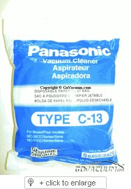 Kitchen: Panasonic AMC S5EP Five Replacement Vacuum Bags   MC3900