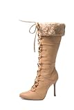 4 Heel Knee High Boot W/Fur. by Ellie