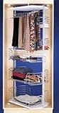 180* Roto Closet Kit with 7 Baskets, Chrome