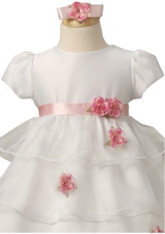 KID Collection White Infant Flower Girl Wedding Dress Size M