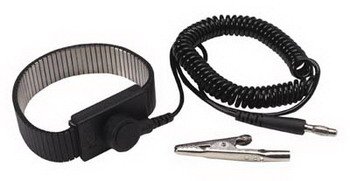 Techni-Stat Metal Wrist Strap, 1/8" Snap, Adjustable, 6