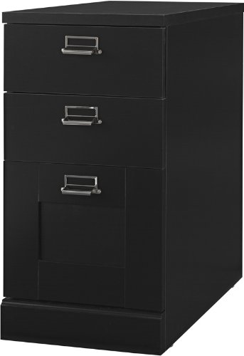 Stockport 3 Drawer Pedestal Black Finish