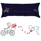 BoldLoft All My Love for You Body Pillowcase (Dark Blue)-Romantic Valentines Gifts for Couples,Cute Valentines Day Gift Ideas,Good Couple Gifts for Valentines,Romantic Anniversary Gifts