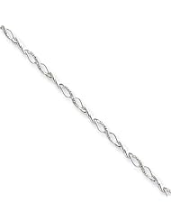 14k White Gold Diamond Bracelet, Best Quality Free Gift Box Satisfaction Guaranteed