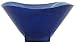 Colorful Recycled Art Glass Cobalt Blue Square Bowl 11"D
