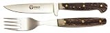 Arbolito Genuine Stag Handle Knife & Fork Set w/Sheath - Boker USA 03BA501HH, Knives Hunting