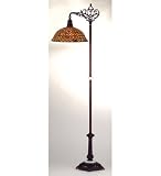 69H Tiffany Fishscale Bridge Arm Floor Lamp