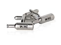 Unique Wine Bottle Cufflinks in Satin Silver Finish with Presentation Box