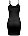 Fifth Parallel Threads FPT Womens Basic Spaghetti Strap Extra Long Fitted Tunic Top Black Small