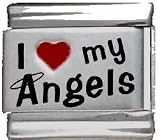 Clearly Charming I Heart My Angels Red Heart Laser Italian Charm