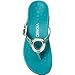 Vionic Karina Womens Toe-post Supportive Sandal Teal Snake - 9 Medium
