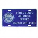 U.S. Air Force Retired License Plate
