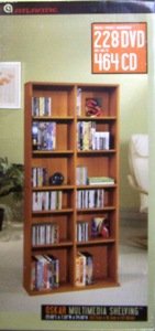 OAK CD/DVD RACK,OAK HOLDS 464CD/228DVD