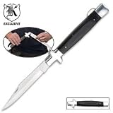 18" Gray Wood Monster Stiletto Folding Knife