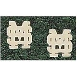 LogoArt Mississippi State Bulldogs 10K Gold Team Font 3/8 Post Earrings