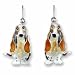 Clearly Charming Basset Hound Dog Sterling Silver and Enamel Earrings