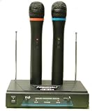 Hisonic 2-channel wireless micorphone system with two handhelds, HS909