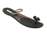 WOMENS GRENDHA LIGHTWEIGHT SANDALS FLIP FLOPS LADIES FLOWER TOE POSTS BLACK SIZES 3-8