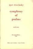 Symphony of Psalms Vocal Score (For Mixed Chorus and Orchestra)
