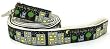 Designer Dog Leash - Fresh in the City Dog Leash - Black - 3/4" Width - Made in USA