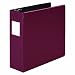 Wilson Jones Heavy Duty No-Gap Round Ring Binder, 3 Inch Capacity, Letter Size, Dark Red (W364-49NCPP)
