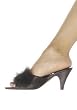 2.5 Inch Heel Satin Marabou Slippers Women'S Size Shoe