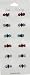 Mini Black Metal Base Jaw Clips ( 12 Assorted Colors in a pack )