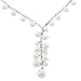 Pearl Cluster Sterling Silver Drop Necklace