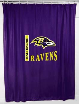 Baltimore Ravens Bathroom Shower Curtain