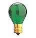 Bulbrite 702410 - 10S11TG - 10 Watt S11 Transparent Green Light Bulb, 130 Volt Long Life, Intermediate Base