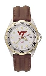 Virginia Tech Hokies All Star Leather Mens Watch