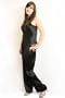 Nyteez Pure Silk Womens Pajama / Lounge Set - Black (Xlarge)