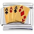 Gold Winning Hand Playing Cards Italian Charm
