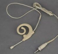 BEV4c-AK Earset Headset Microphone with Field Replaceable Cable,suit AKG some VocoPro Bodypack Transmitters - single ear hook - lightweight - Cream - TA3F mini 3 pin XLR plug