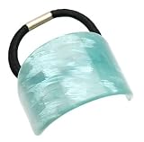 France Luxe Squared Oval Ponytail Holder - Ice Aqua