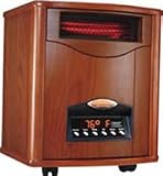 American Comfort 5200BTU Portable Infrared Space Heater Tuscan Walnut Wood – CF1500XWT-UV
