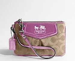Coach Madison Op Art Signature Wristlet Bag Case for IPOD Rose