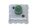 R&M MINI SQUARE Metal Cookie Cutter Aluminum Green Knob
