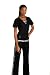 All Products : Baby Phat Wild Kingdom Solid Top with Zebra Print Accent Scrub Tops Women