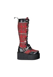 3 1/4 Inch Platform Zippered Creeper Knee Boot Women'S Size Shoe