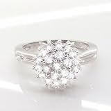 Image of 0.80 Carat Round Diamond Cluster Ring in 18ct Solid White Gold