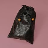 Black Leatheret Tarot/ Rune Bag.