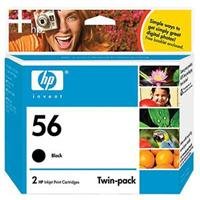 GENUINE HP 56 Black Twin-Pack contains 2 HP C6656AN print cartridges These HP 56 ink cartridges offer you an approximate yield of 1,040 pages