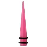 0 Gauge Pink Acrylic Taper