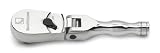 GearWrench 81212 3/8-Inch Drive Full Polish Stubby Flex Head Ratchet