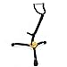 Gonioa Folding Saxophone Stand, Alto/Tenor Sax Stand, Adjustable Metal Triangle Base Design Saxophone Holder Rack Portable Musical Instrument
