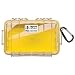 Pelican 1040-027-100 Micro Case with Clear Lid and Carabineer (Yellow)