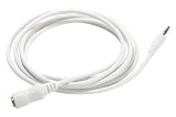 White 3.5mm Headphone Extension Cable for Apple iPad, iPad 2, iPhone 4, iPhone 4S, iTouch, iPod mini shuffle photo mp3 - 1.8M