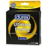 Durex Ultimate Feeling Lubricated Condoms, 24-Count Boxes (Pack of 2)